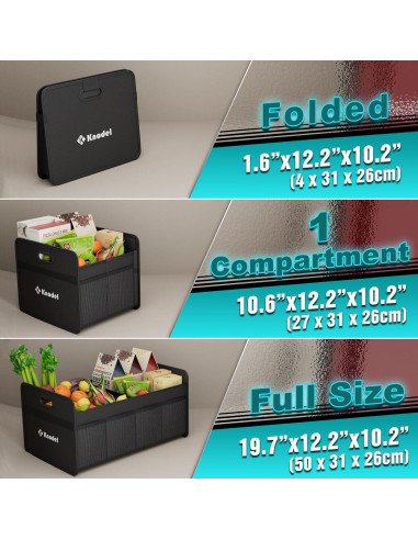 Organizador de Maletero K KNODEL Plegable Pequeño Negro