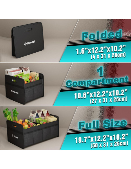 Organizador de Maletero K KNODEL Plegable Pequeño Negro