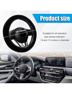 Cubierta de Volante Suvnie Fluffy 35-40 cm Antideslizante 2