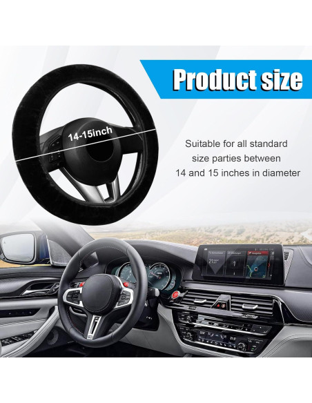 Cubierta de Volante Suvnie Fluffy 35-40 cm Antideslizante