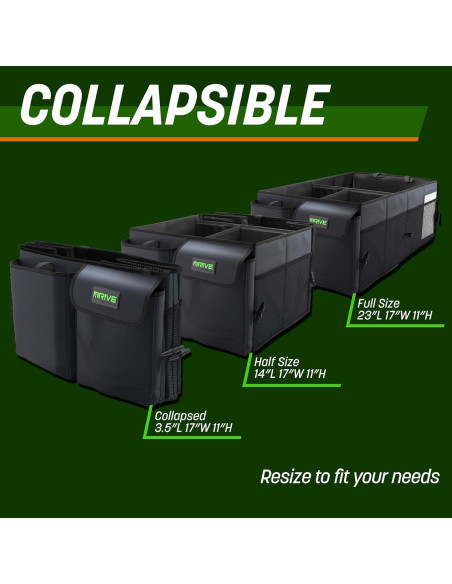 Organizador de Maletero DRIVE Auto - Colapsable y Duradero - Negro Organizador de Maletero DRIVE Auto - Colapsable y Duradero - Negro