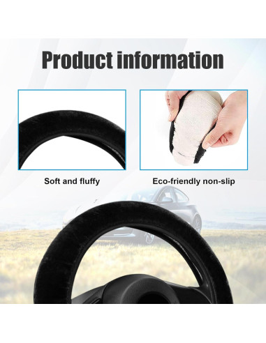 Cubierta de Volante Suvnie Fluffy 35-40 cm Antideslizante