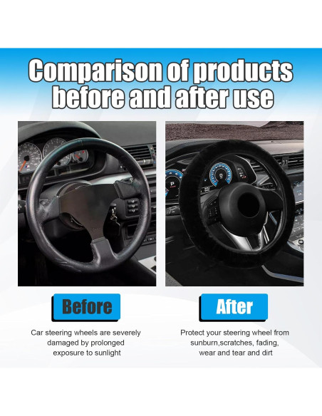 Cubierta de Volante Suvnie Fluffy 35-40 cm Antideslizante