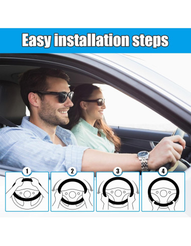 Cubierta de Volante Suvnie Fluffy 35-40 cm Antideslizante