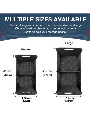 Organizador de Maletero Deosk 50L Plegable Impermeable Negro