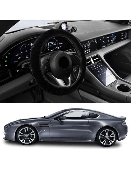 Cubierta de Volante Suvnie Fluffy 35-40 cm Antideslizante