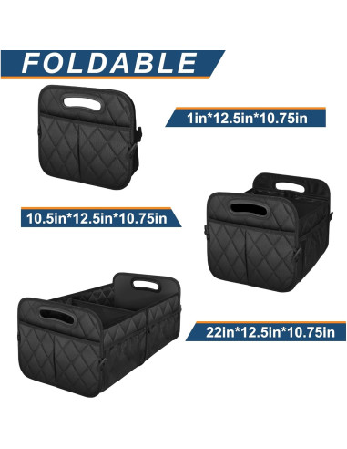 Organizador de Maletero Deosk 50L Plegable Impermeable Negro