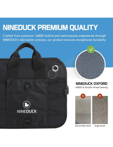 Organizador de Maletero NINEDUCK 114L Negro Oxford Impermeable