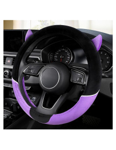 Cubierta de Volante Forala 3D de Peluche Morado Universal 37-38 cm