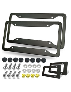 Marco de Placa de Licencia BGGTMO Aluminio Negro Mate - 2 Pzas