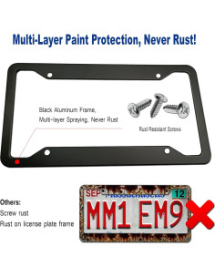 Marco de Placa de Licencia BGGTMO Aluminio Negro Mate - 2 Pzas 2