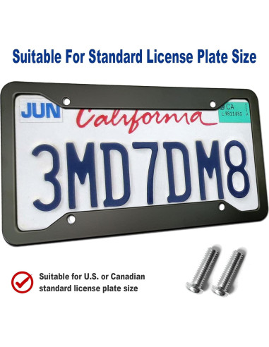 Marco de Placa de Licencia BGGTMO Aluminio Negro Mate - 2 Pzas