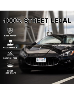 Marcos de Placas de Licencia MotorFi con Cubiertas - 2 Pcs 2