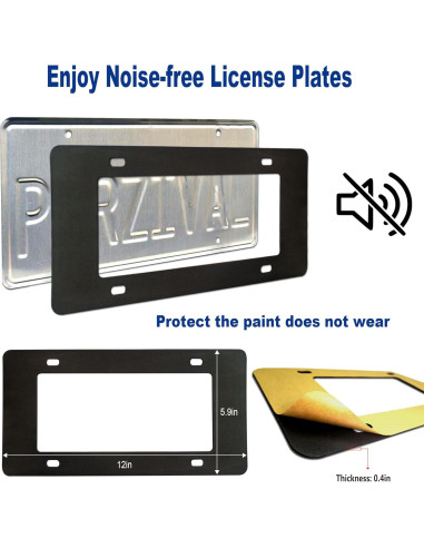 Marco de Placa de Licencia BGGTMO Aluminio Negro Mate - 2 Pzas