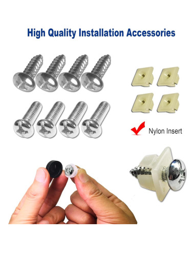 Marco de Placa de Licencia BGGTMO Aluminio Negro Mate - 2 Pzas