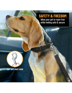 Cinturón de Seguridad para Perros Active Pets Ajustable 21-31" 2