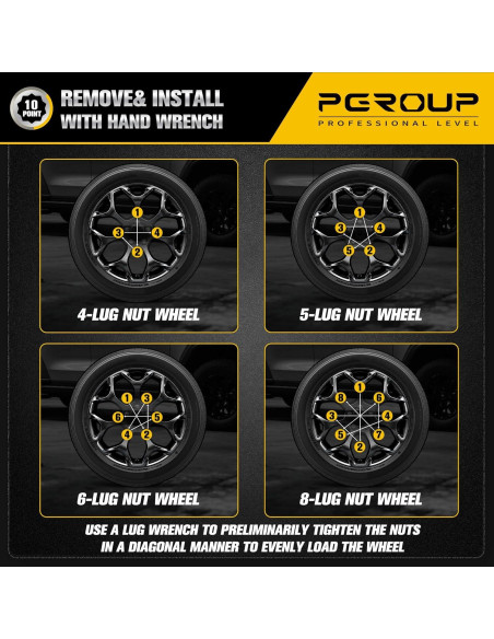Llave de Tuerca 10 Splines pgroup TA20-19/21 Doble Hexágono 19mm 21mm