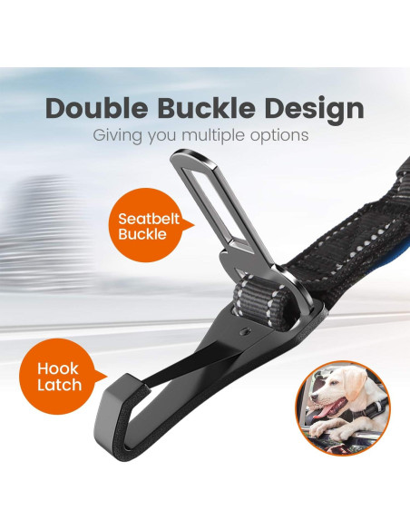 Cinturón de Seguridad para Perros IOKHEIRA Ajustable Reflectante