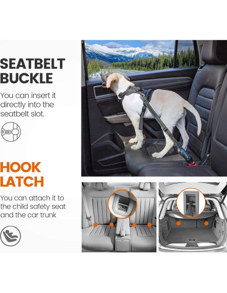 Cinturón de Seguridad para Perros IOKHEIRA Ajustable Reflectante