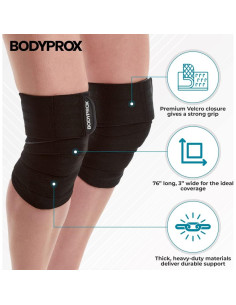 Fajas de Rodilla BODYPROX 193 cm para Levantamiento de Pesas 2