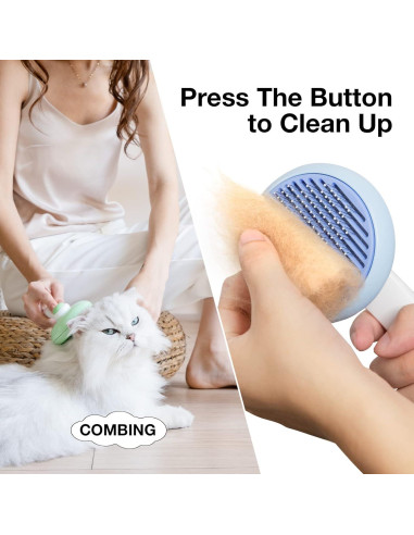 Cepillo Autolimpiante GULIGULI para Mascotas Azul 20.3cm