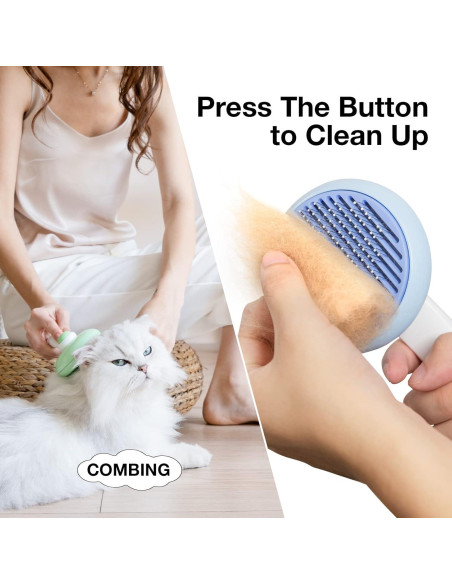 Cepillo Autolimpiante GULIGULI para Mascotas Azul 20.3cm