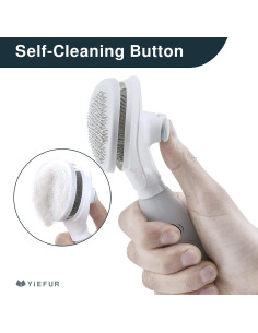 Cepillo Acicalador para Gatos y Perros YiEFUR Autolimpiante 2