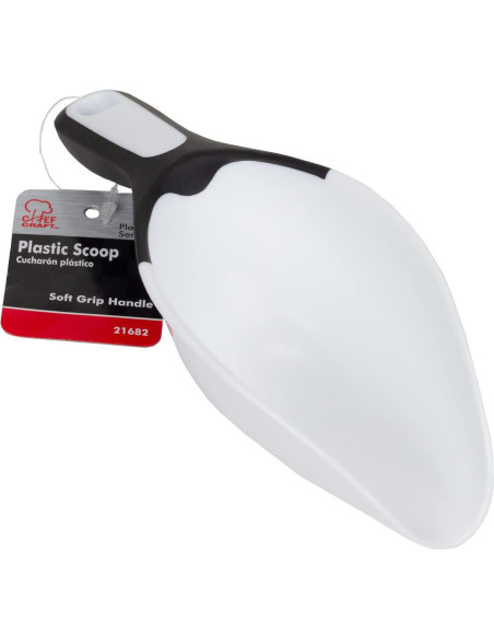 Cuchara de Plástico Chef Craft 1 Taza Blanca Antideslizante