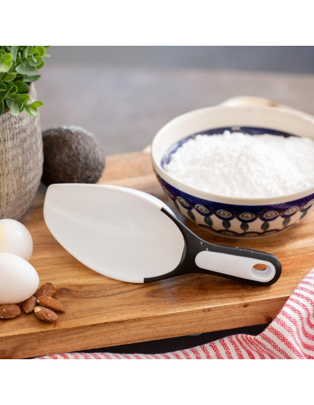 Cuchara de Plástico Chef Craft 1 Taza Blanca Antideslizante