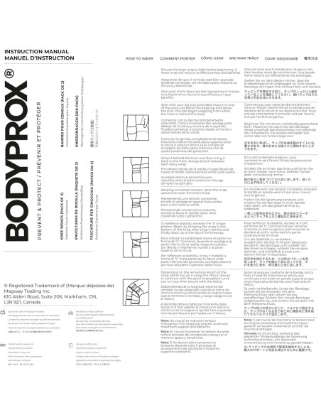 Fajas de Rodilla BODYPROX 193 cm para Levantamiento de Pesas
