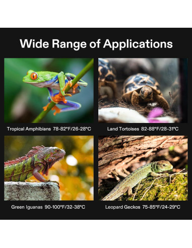 Almohadilla Térmica para Reptiles VIVOSUN 15x20 cm con Termostato