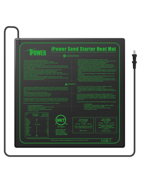 Alfombrilla Térmica iPower 20" x 20" Impermeable 45W