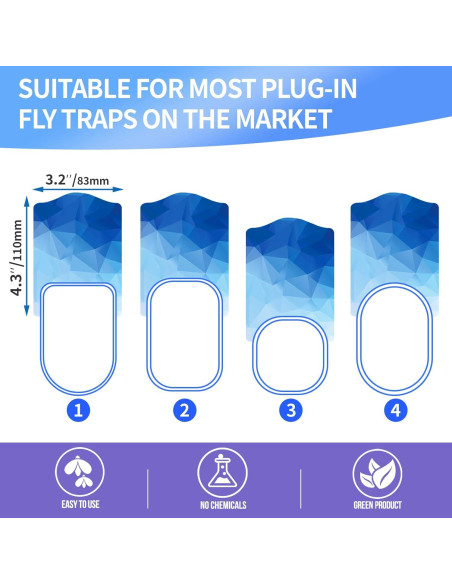 Recargas de trampa para insectos Osvdo - 6 tarjetas pegamento