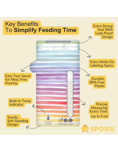 Bolsas de Almacenamiento de Leche Materna Sposie 8oz - 100 Unidades 2