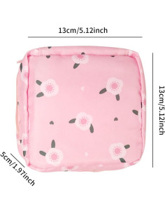 Bolsa de Toallas Sanitarias Bonita y Estilosa 13x13cm 2