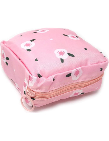 Bolsa de Toallas Sanitarias Bonita y Estilosa 13x13cm