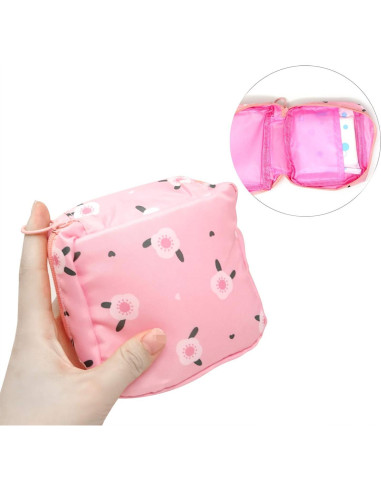 Bolsa de Toallas Sanitarias Bonita y Estilosa 13x13cm