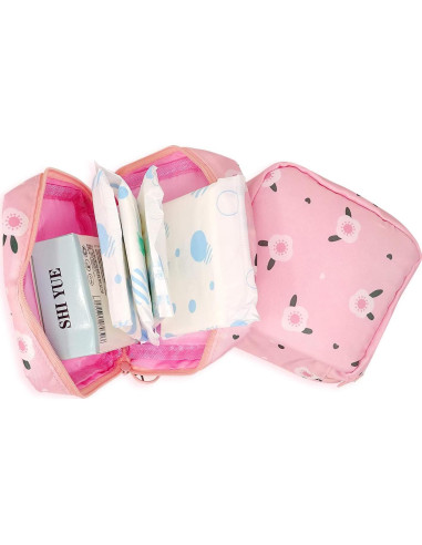 Bolsa de Toallas Sanitarias Bonita y Estilosa 13x13cm
