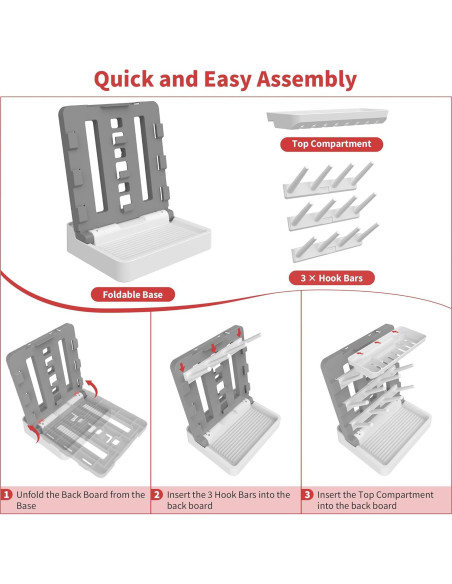 Soporte para Secado de Biberones CINWWNI - Ahorra Espacio, 12 Biberones Soporte para Secado de Biberones CINWWNI - Ahorra Espacio, 12 Biberones