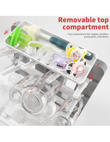 Soporte para Secado de Biberones CINWWNI - Ahorra Espacio, 12 Biberones
