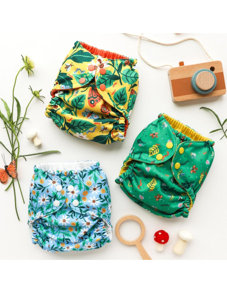 Cubierta de Pañal de Tela Esembly - Tamaño 1 (3.2-7.7 kg) - Impermeable y Transpirable