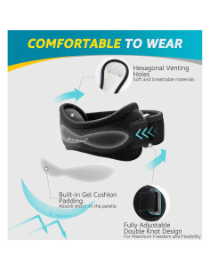 Rodillera HiRui con Almohadilla de Gel Ajustable para Alivio 2