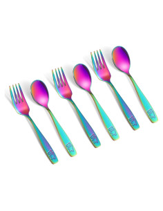 Juego de Cubiertos para Niños Pimoys 6 Piezas Acero Inoxidable