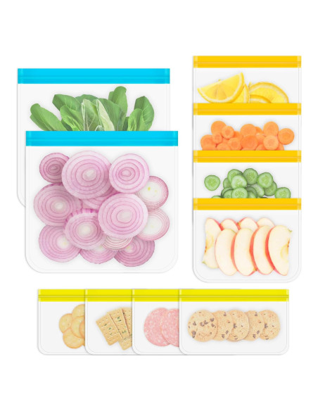 Bolsas de Almacenamiento Reutilizables Koolstuffs 10 Piezas Silicona