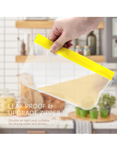 Bolsas de Almacenamiento Reutilizables Koolstuffs 10 Piezas Silicona