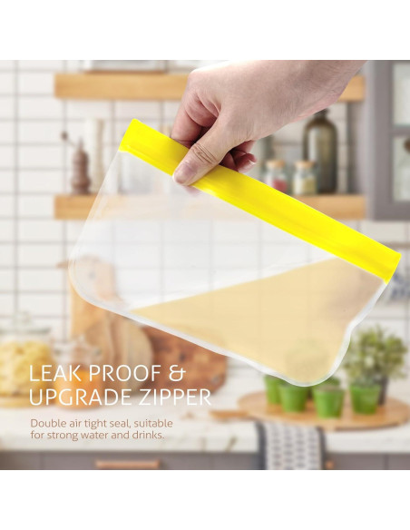 Bolsas de Almacenamiento Reutilizables Koolstuffs 10 Piezas Silicona