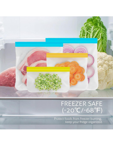 Bolsas de Almacenamiento Reutilizables Koolstuffs 10 Piezas Silicona