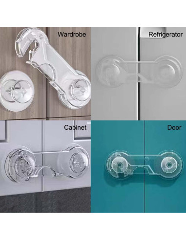 Cerraduras de Seguridad Infantil ANRACHEL 5 PCS Transparentes