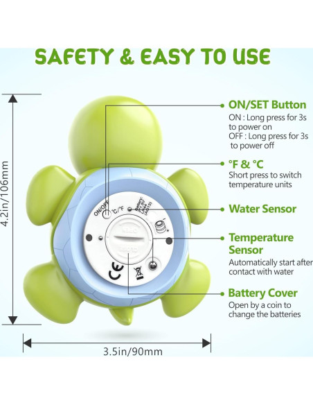 Termómetro de baño digital Dar Darouxiao WE02 con retroiluminación
