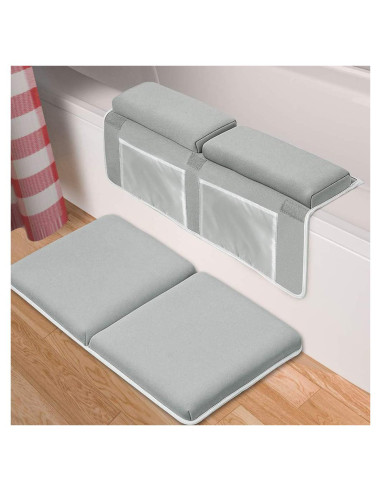 Almohadilla de Baño para Bebé Fafeicy con Reposabrazos y Organizador